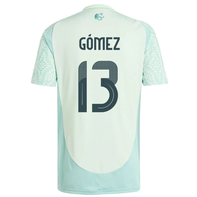 Danxen Kinderen Mexico Diego Gomez #13 Linnen Groen Uitshirt Uittenue 24-26 T-Shirt
