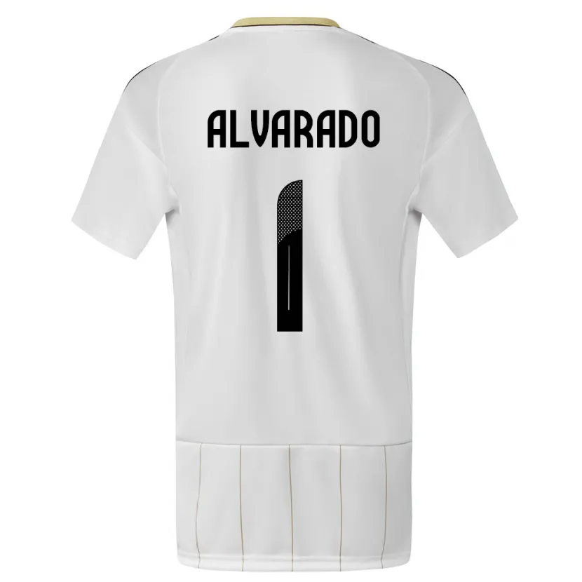 Danxen Kinderen Costa Rica Esteban Alvarado #1 Wit Uitshirt Uittenue 24-26 T-Shirt
