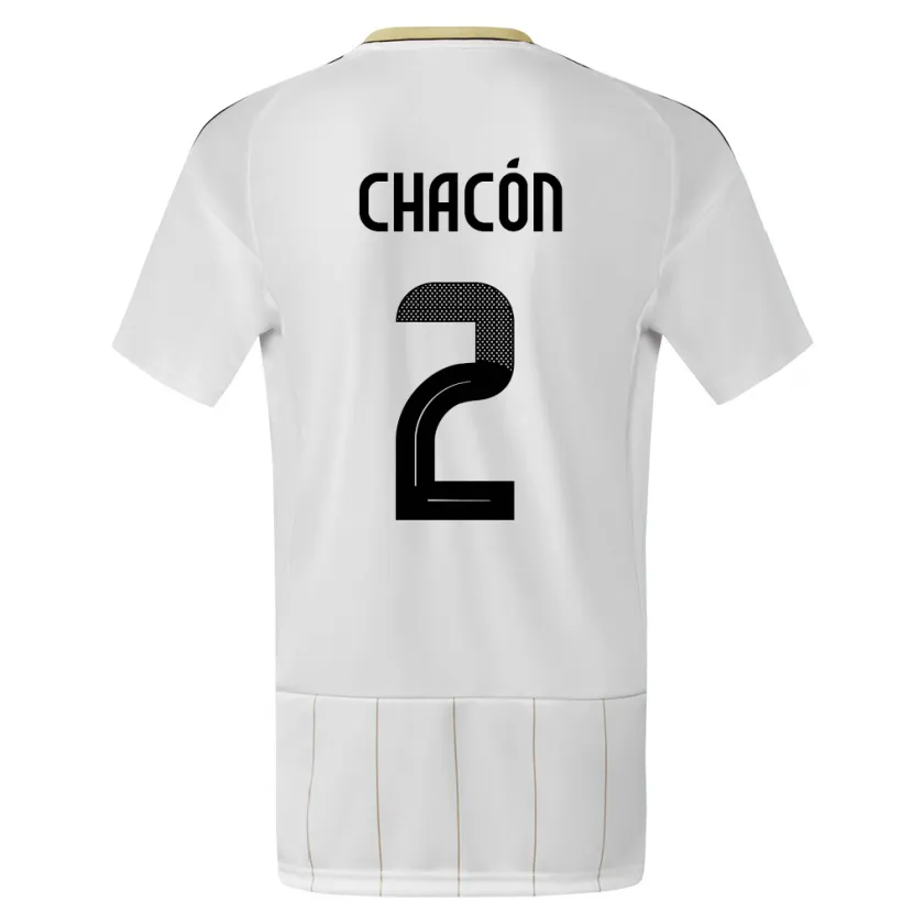 Danxen Kinderen Costa Rica Daniel Chacon #2 Wit Uitshirt Uittenue 24-26 T-Shirt