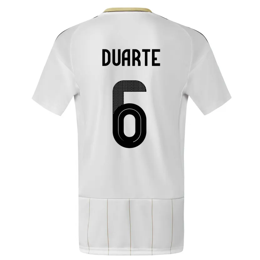 Danxen Kinderen Costa Rica Oscar Duarte #6 Wit Uitshirt Uittenue 24-26 T-Shirt