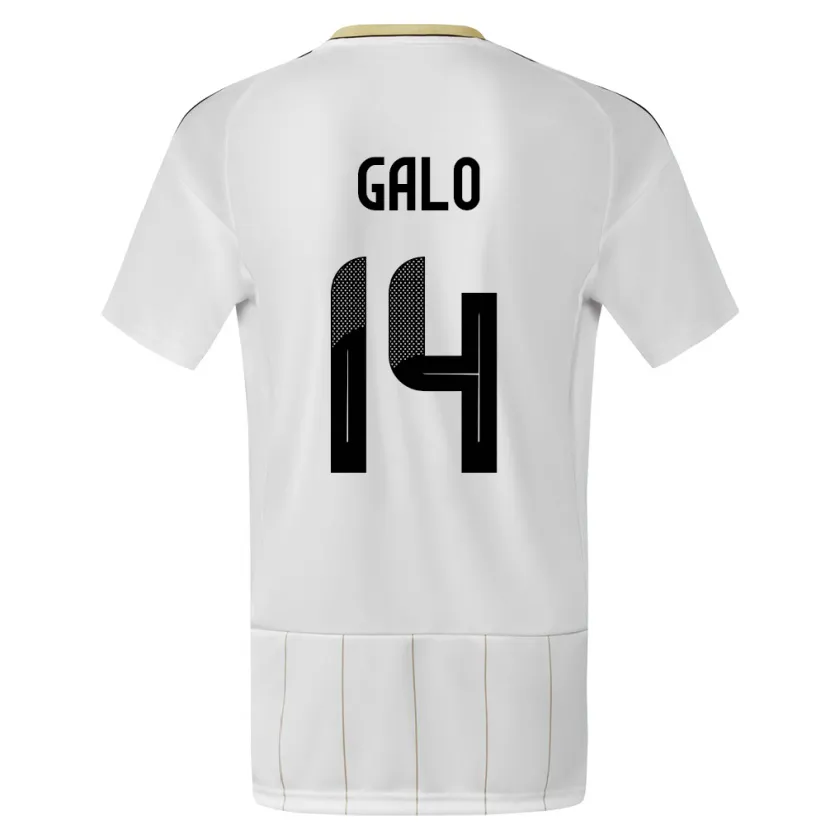 Danxen Kinderen Costa Rica Orlando Galo #14 Wit Uitshirt Uittenue 24-26 T-Shirt
