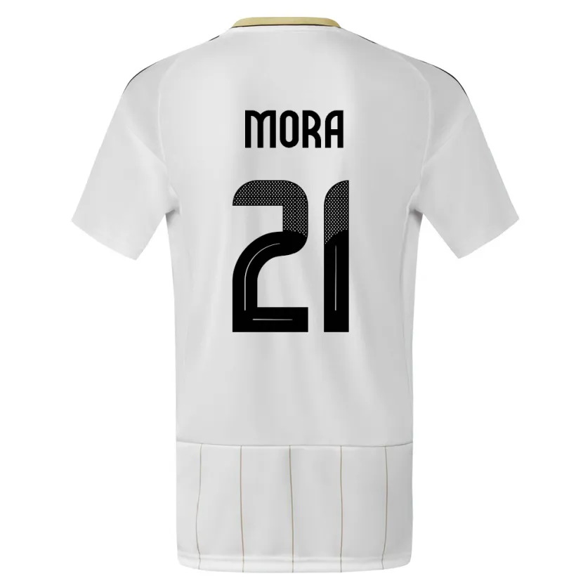 Danxen Kinderen Costa Rica Carlos Mora #21 Wit Uitshirt Uittenue 24-26 T-Shirt