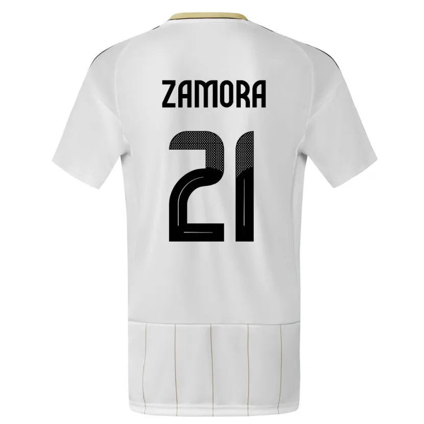 Danxen Kinderen Costa Rica Alvaro Zamora #21 Wit Uitshirt Uittenue 24-26 T-Shirt