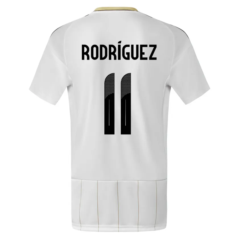 Danxen Kinderen Costa Rica Raquel Rodriguez #11 Wit Uitshirt Uittenue 24-26 T-Shirt