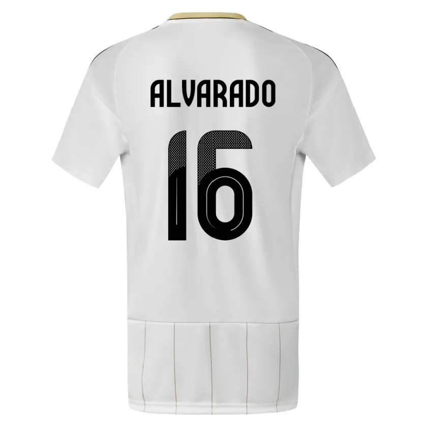 Danxen Kinderen Costa Rica Katherine Alvarado #16 Wit Uitshirt Uittenue 24-26 T-Shirt