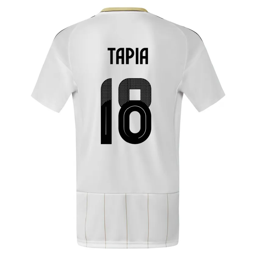 Danxen Kinderen Costa Rica Priscilla Tapia #18 Wit Uitshirt Uittenue 24-26 T-Shirt