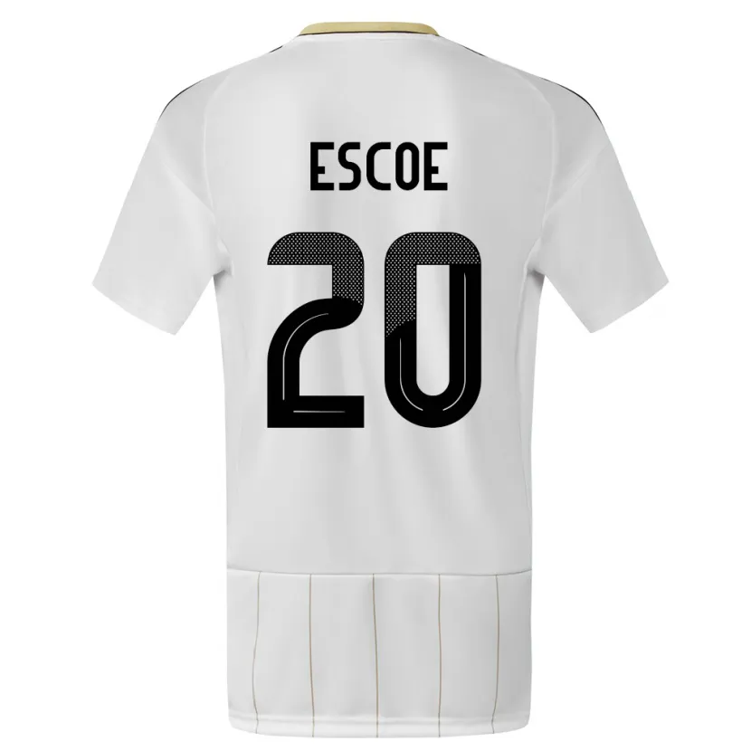 Danxen Kinderen Costa Rica Enyel Escoe #20 Wit Uitshirt Uittenue 24-26 T-Shirt