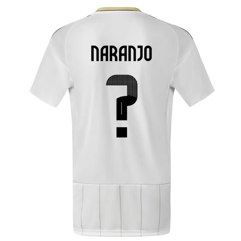 Danxen Kinderen Costa Rica Andry Naranjo #0 Wit Uitshirt Uittenue 24-26 T-Shirt