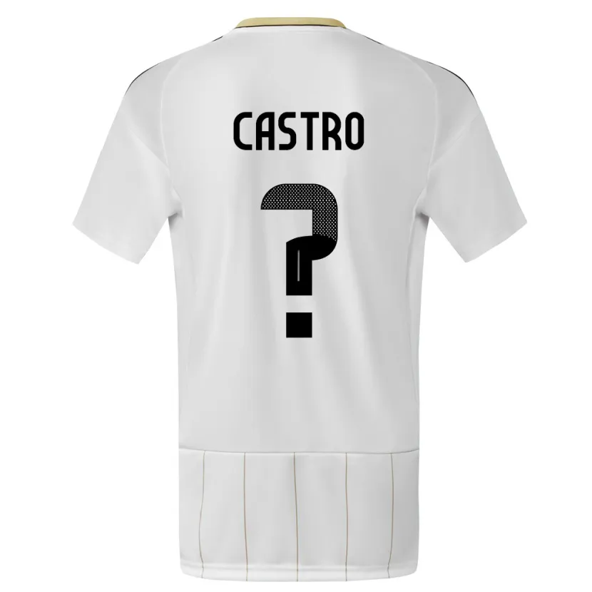 Danxen Kinderen Costa Rica Mathias Castro #0 Wit Uitshirt Uittenue 24-26 T-Shirt