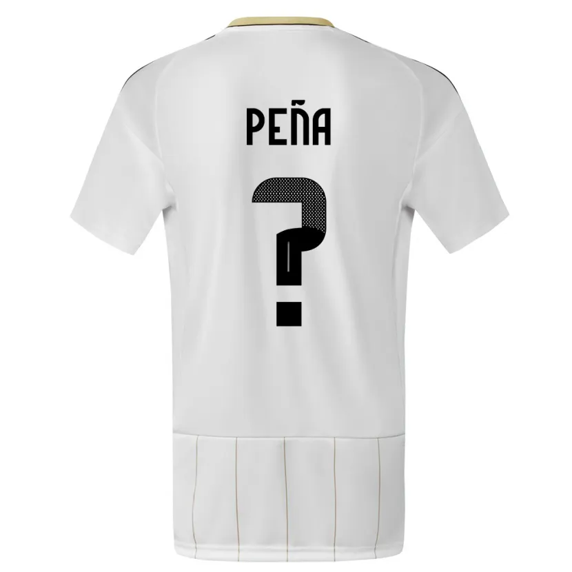 Danxen Kinderen Costa Rica Randy Pena #0 Wit Uitshirt Uittenue 24-26 T-Shirt