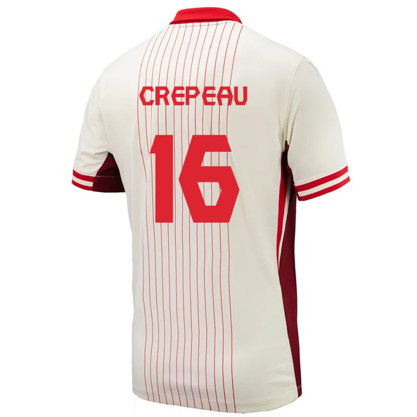 Danxen Kinderen Canada Maxime Crépeau #16 Wit Uitshirt Uittenue 24-26 T-Shirt