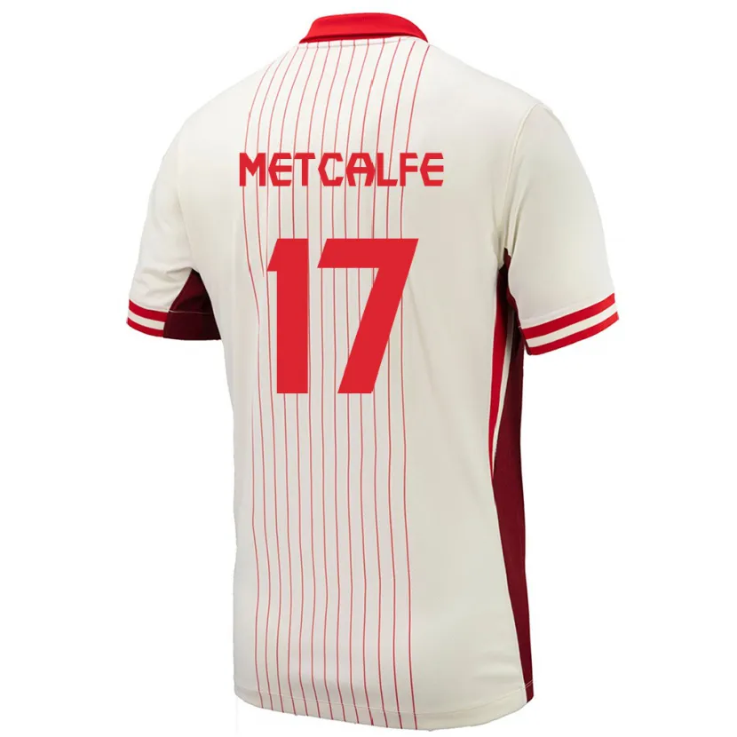 Danxen Kinderen Canada Patrick Metcalfe #17 Wit Uitshirt Uittenue 24-26 T-Shirt