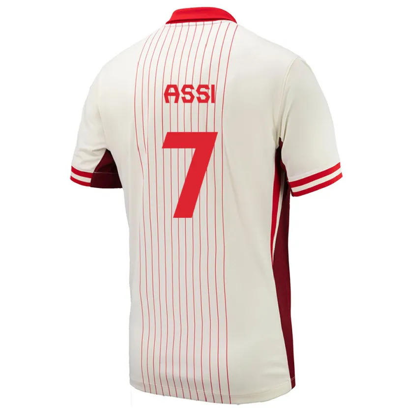 Danxen Kinderen Canada Jean-Aniel Assi #7 Wit Uitshirt Uittenue 24-26 T-Shirt
