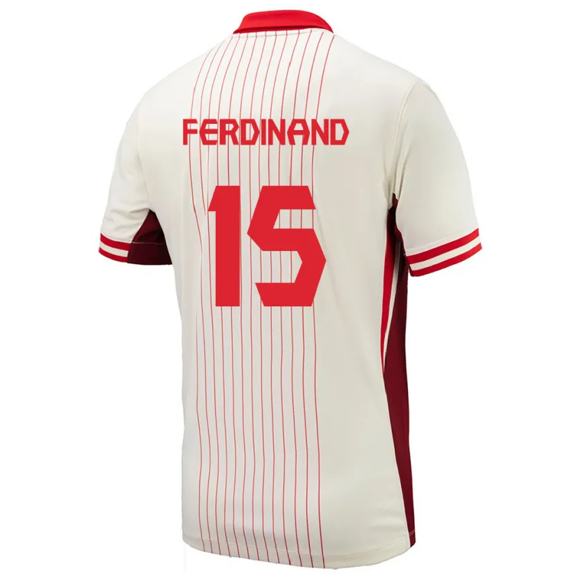 Danxen Kinderen Canada Keesean Ferdinand #15 Wit Uitshirt Uittenue 24-26 T-Shirt