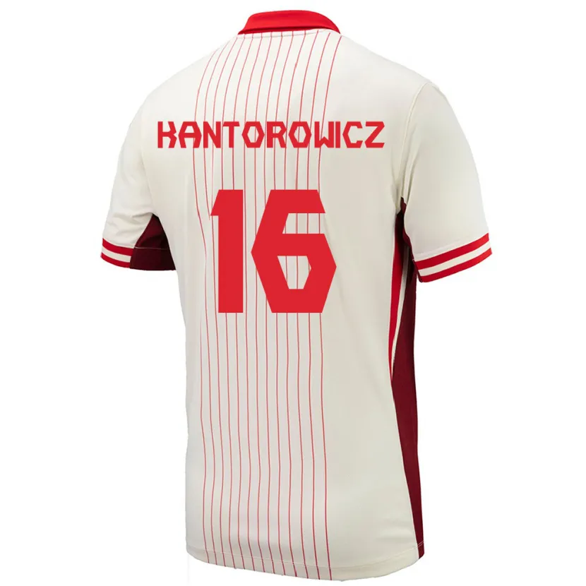 Danxen Kinderen Canada Dominic Kantorowicz #16 Wit Uitshirt Uittenue 24-26 T-Shirt
