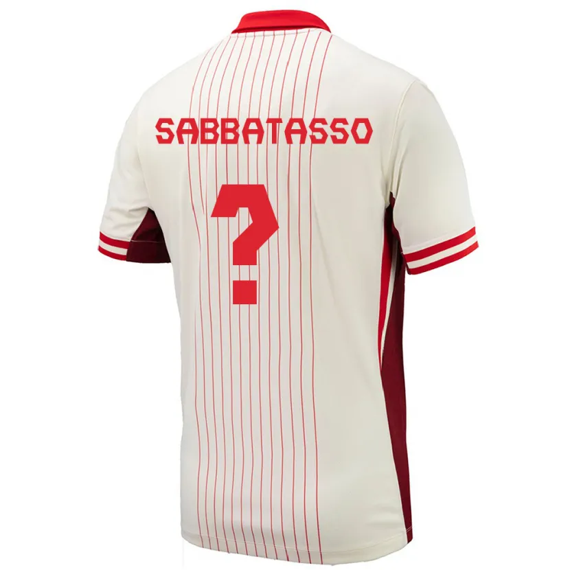 Danxen Kinderen Canada Jeronimo Sabbatasso #0 Wit Uitshirt Uittenue 24-26 T-Shirt