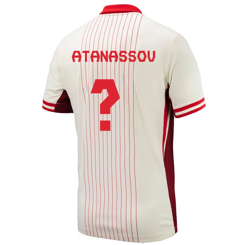 Danxen Kinderen Canada Georgi Atanassov #0 Wit Uitshirt Uittenue 24-26 T-Shirt