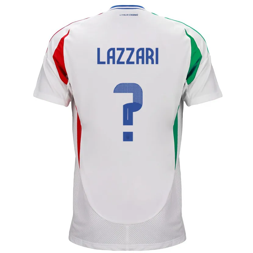 Danxen Kinderen Italië Manuel Lazzari #0 Wit Uitshirt Uittenue 24-26 T-Shirt