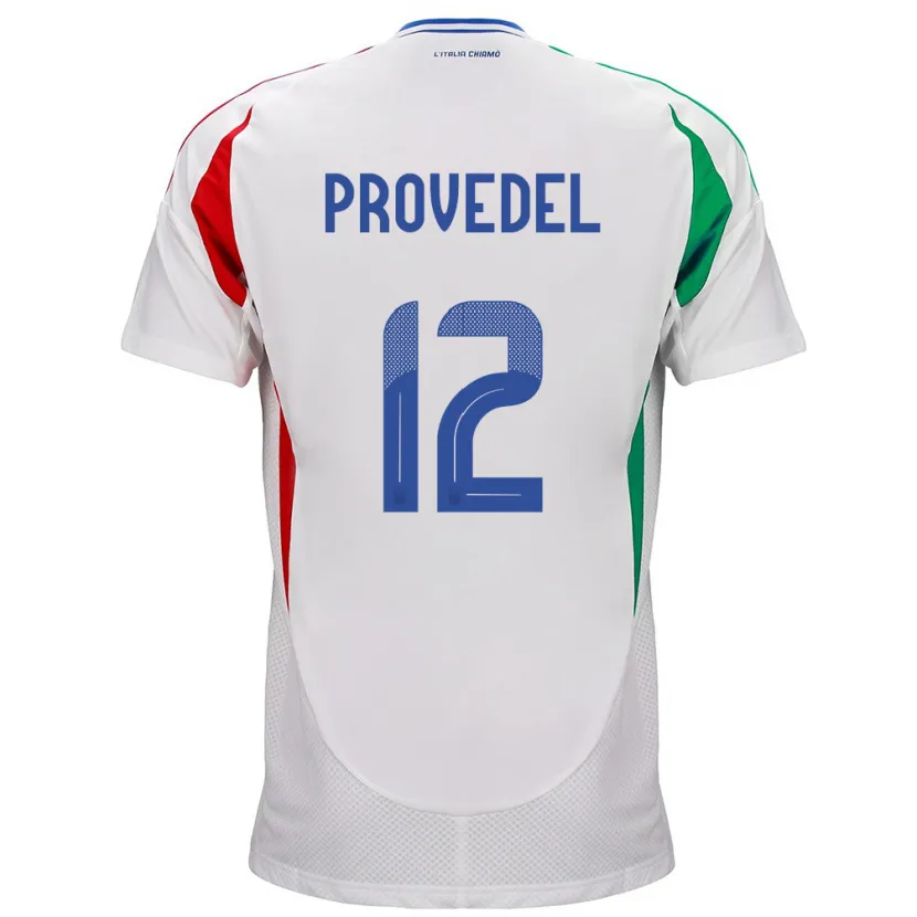 Danxen Kinderen Italië Ivan Provedel #12 Wit Uitshirt Uittenue 24-26 T-Shirt