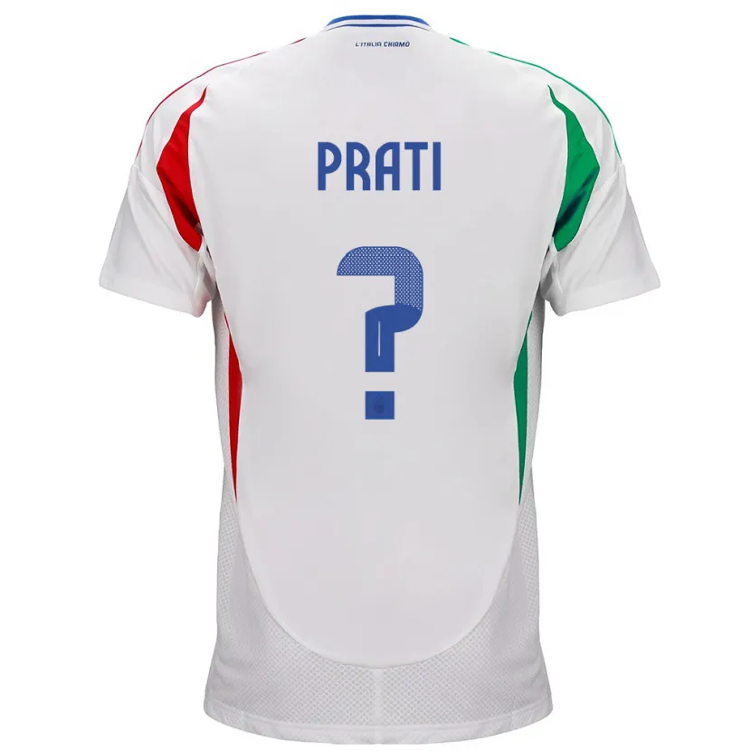 Danxen Kinderen Italië Matteo Prati #0 Wit Uitshirt Uittenue 24-26 T-Shirt