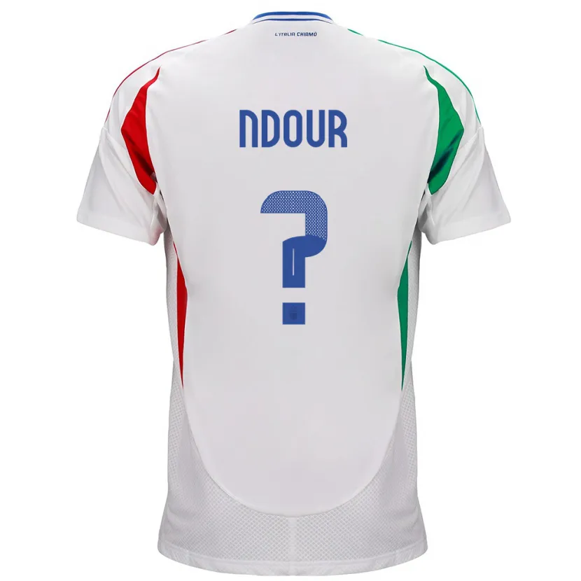 Danxen Kinderen Italië Cher Ndour #0 Wit Uitshirt Uittenue 24-26 T-Shirt
