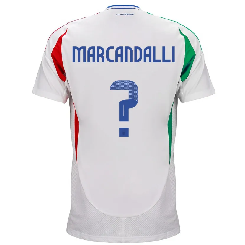 Danxen Kinderen Italië Alessandro Marcandalli #0 Wit Uitshirt Uittenue 24-26 T-Shirt