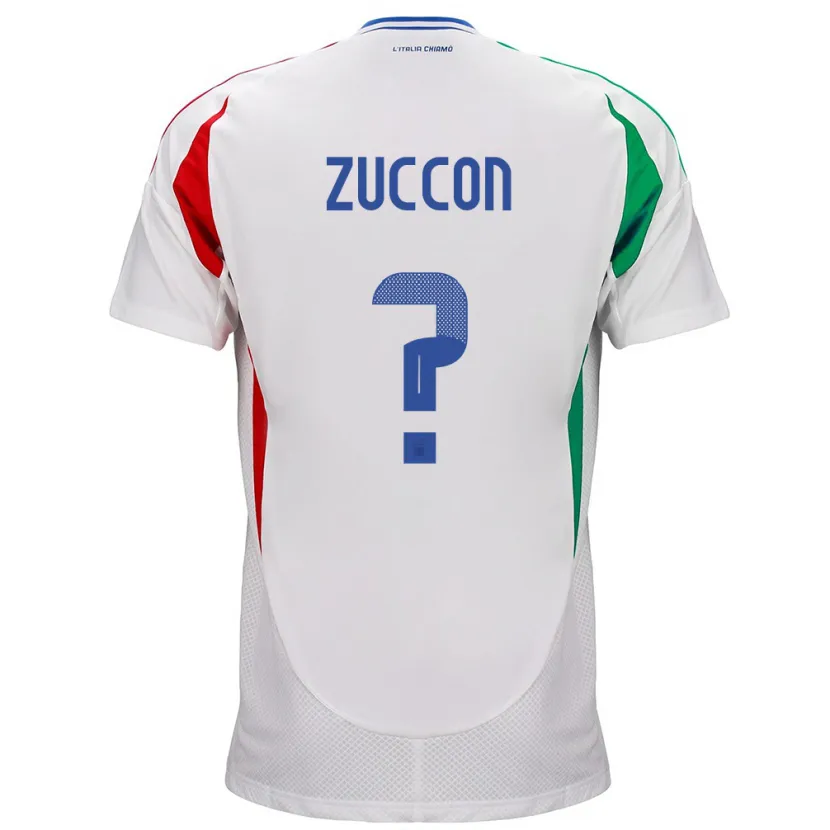 Danxen Kinderen Italië Federico Zuccon #0 Wit Uitshirt Uittenue 24-26 T-Shirt