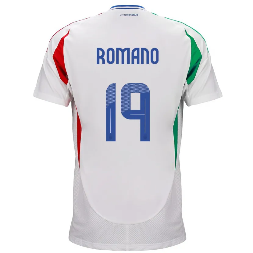 Danxen Kinderen Italië Marco Romano #19 Wit Uitshirt Uittenue 24-26 T-Shirt