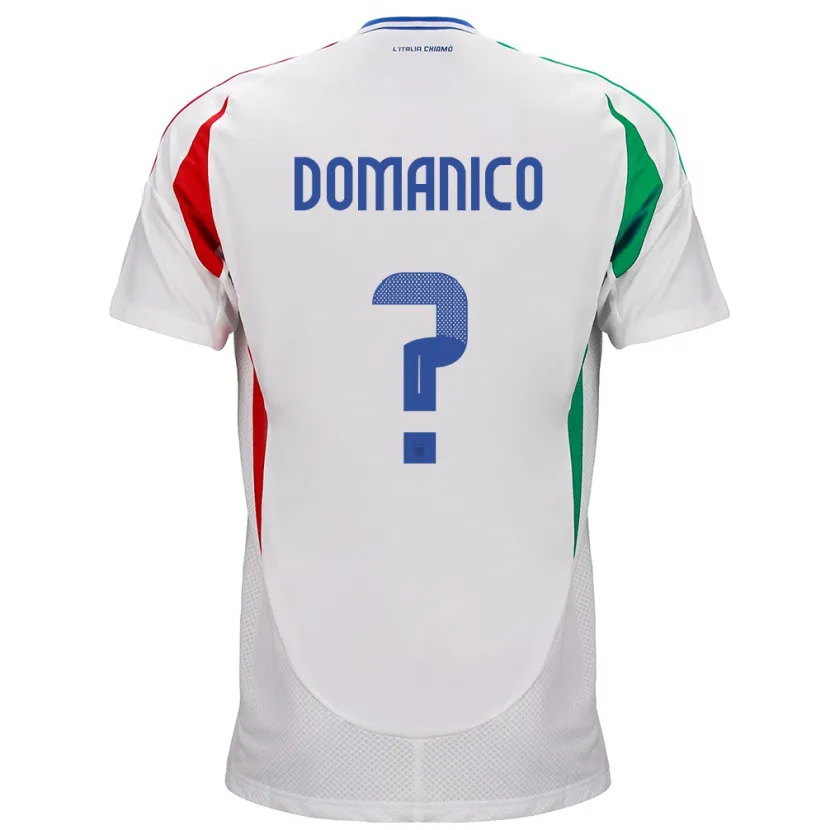 Danxen Kinderen Italië Saverio Domanico #0 Wit Uitshirt Uittenue 24-26 T-Shirt