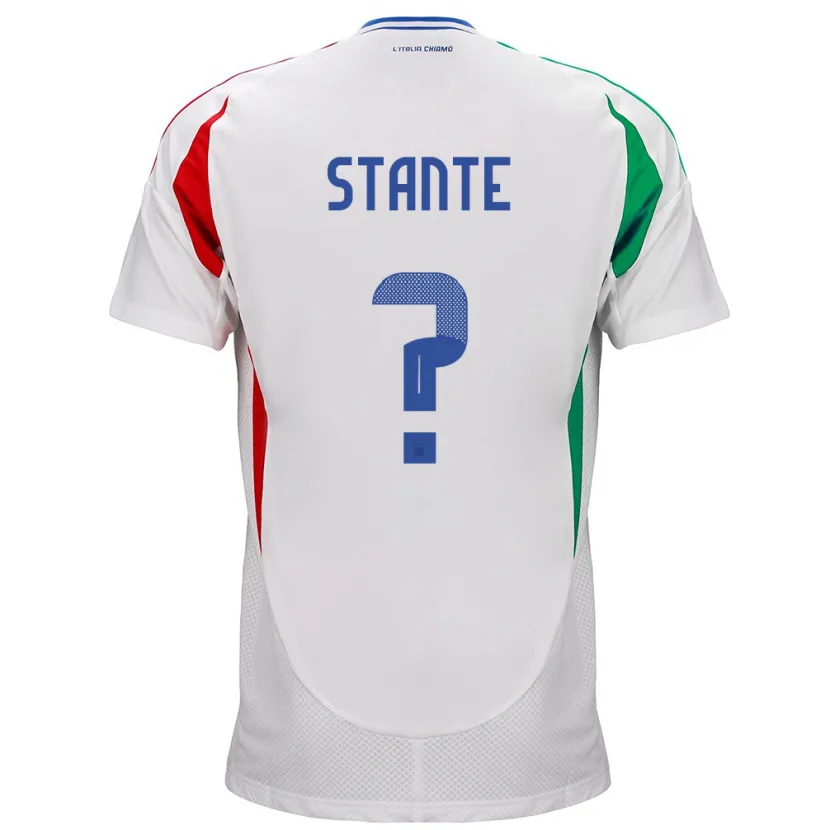 Danxen Kinderen Italië Francesco Stante #0 Wit Uitshirt Uittenue 24-26 T-Shirt