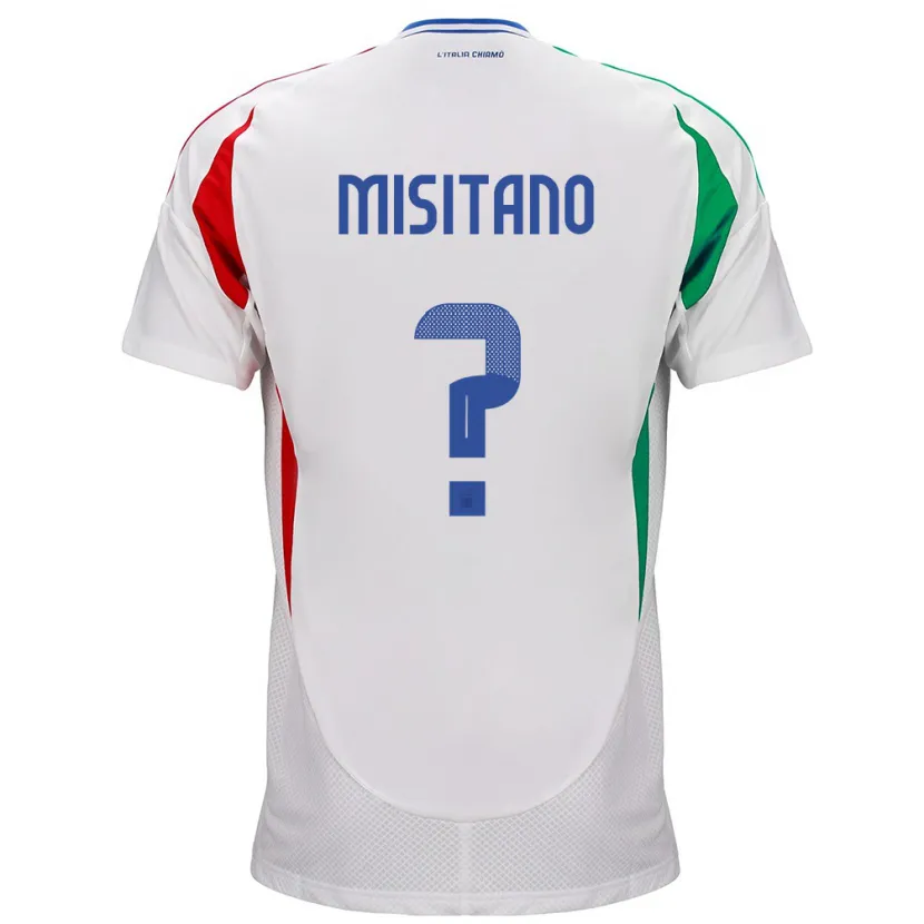 Danxen Kinderen Italië Giulio Misitano #0 Wit Uitshirt Uittenue 24-26 T-Shirt