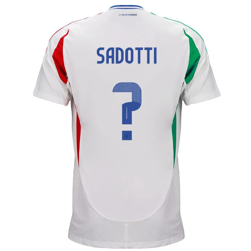 Danxen Kinderen Italië Edoardo Sadotti #0 Wit Uitshirt Uittenue 24-26 T-Shirt