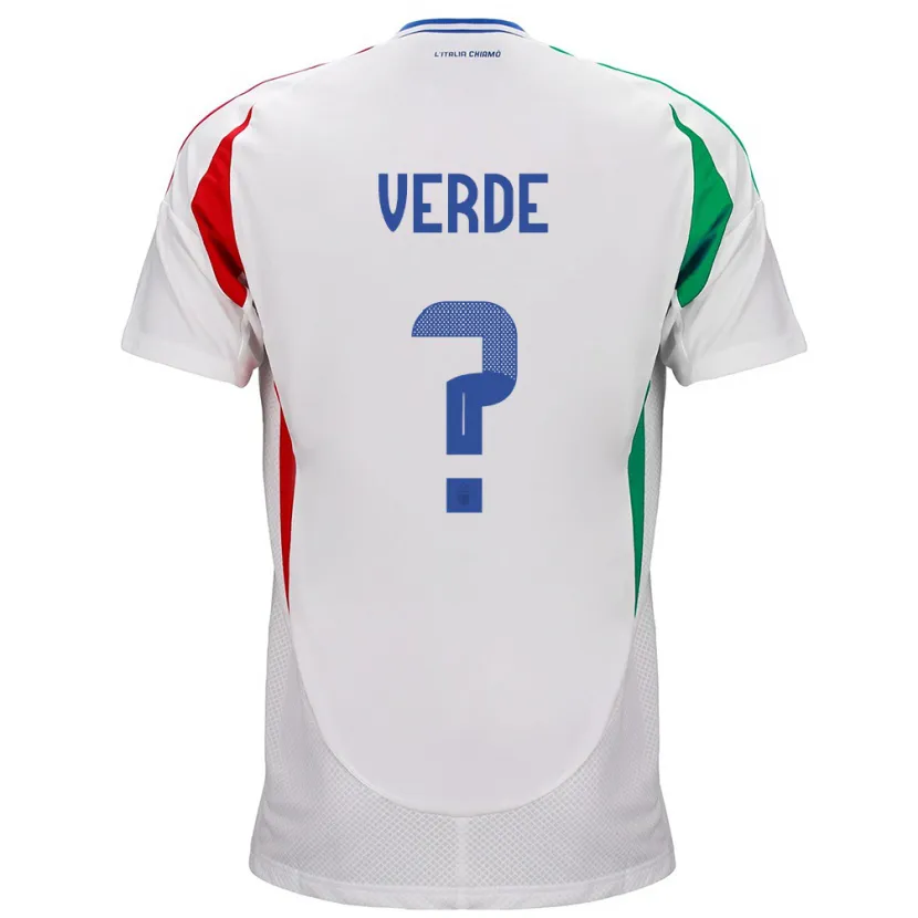 Danxen Kinderen Italië Francesco Verde #0 Wit Uitshirt Uittenue 24-26 T-Shirt