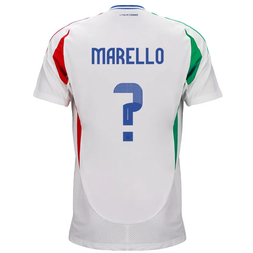 Danxen Kinderen Italië Mattia Marello #0 Wit Uitshirt Uittenue 24-26 T-Shirt