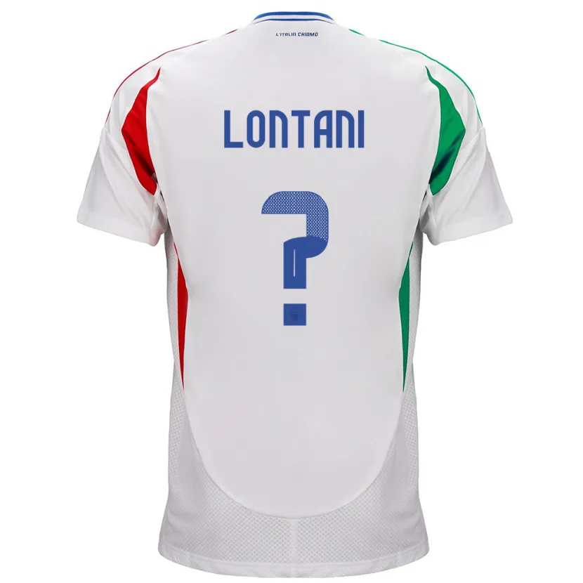 Danxen Kinderen Italië Simone Lontani #0 Wit Uitshirt Uittenue 24-26 T-Shirt