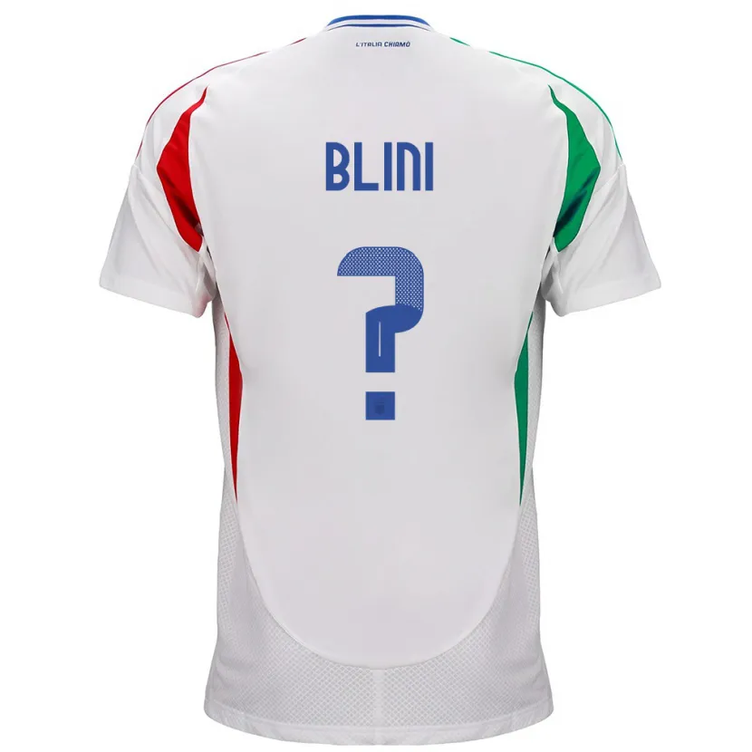 Danxen Kinderen Italië Oliver Blini #0 Wit Uitshirt Uittenue 24-26 T-Shirt