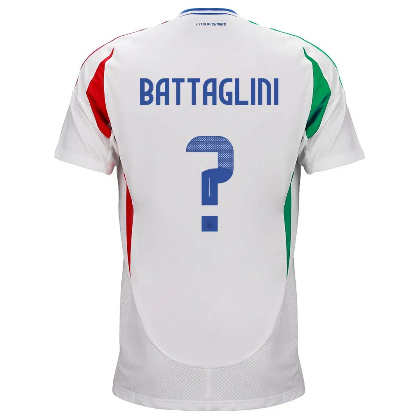 Danxen Kinderen Italië Pietro Battaglini #0 Wit Uitshirt Uittenue 24-26 T-Shirt