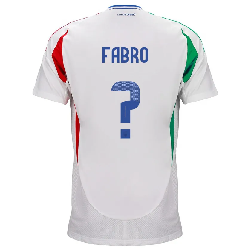 Danxen Kinderen Italië Jacopo Del Fabro #0 Wit Uitshirt Uittenue 24-26 T-Shirt