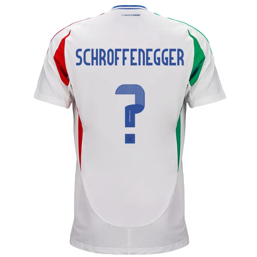 Danxen Kinderen Italië Katja Schroffenegger #0 Wit Uitshirt Uittenue 24-26 T-Shirt