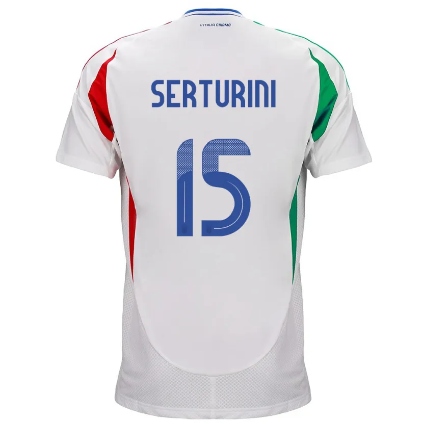Danxen Kinderen Italië Annamaria Serturini #15 Wit Uitshirt Uittenue 24-26 T-Shirt