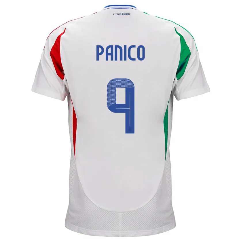 Danxen Kinderen Italië Patrizia Panico #9 Wit Uitshirt Uittenue 24-26 T-Shirt
