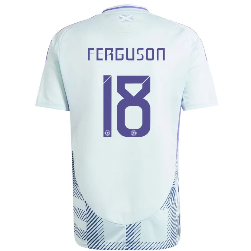 Danxen Kinderen Schotland Lewis Ferguson #18 Licht Mintblauw Uitshirt Uittenue 24-26 T-Shirt