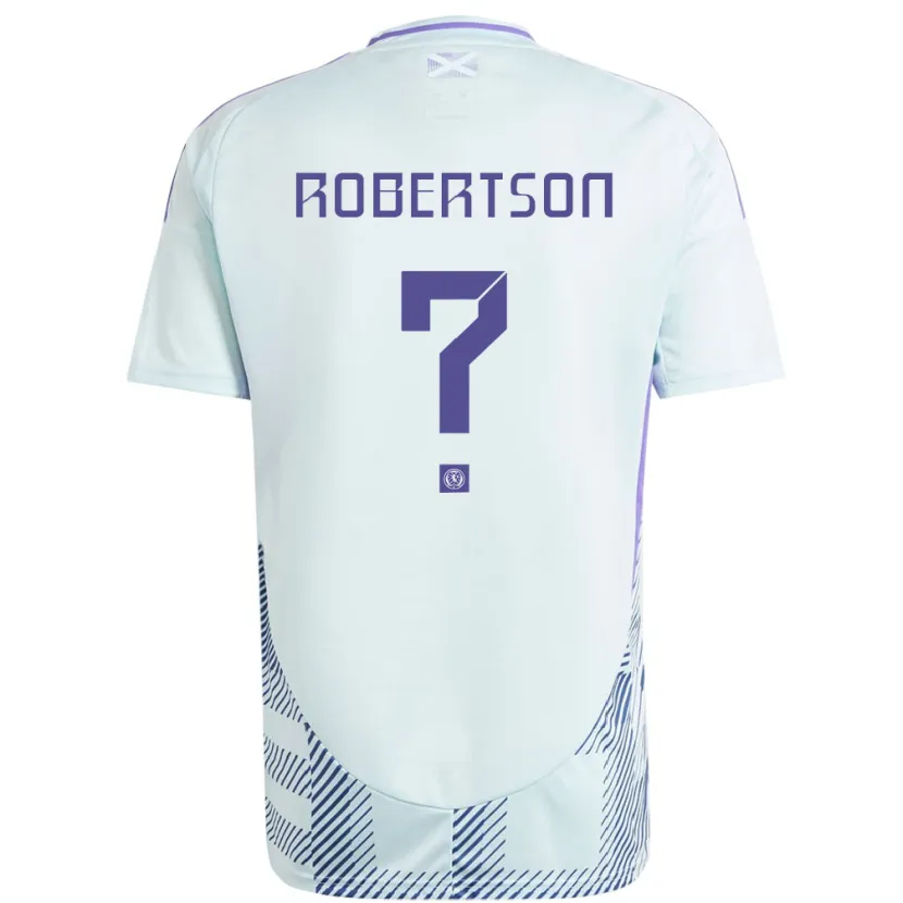 Danxen Kinderen Schotland Finlay Robertson #0 Licht Mintblauw Uitshirt Uittenue 24-26 T-Shirt