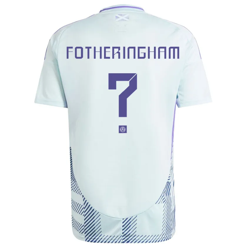 Danxen Kinderen Schotland Kai Fotheringham #0 Licht Mintblauw Uitshirt Uittenue 24-26 T-Shirt