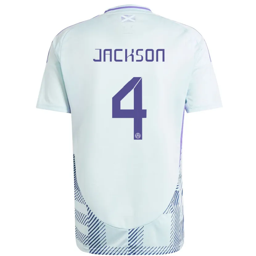 Danxen Kinderen Schotland Louis Jackson #4 Licht Mintblauw Uitshirt Uittenue 24-26 T-Shirt