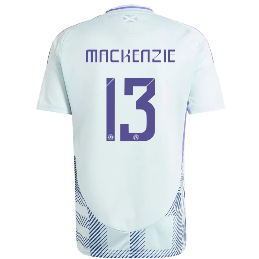 Danxen Kinderen Schotland Zander Mackenzie #13 Licht Mintblauw Uitshirt Uittenue 24-26 T-Shirt