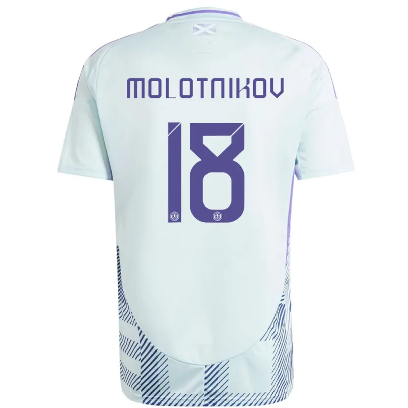 Danxen Kinderen Schotland Rudi Molotnikov #18 Licht Mintblauw Uitshirt Uittenue 24-26 T-Shirt