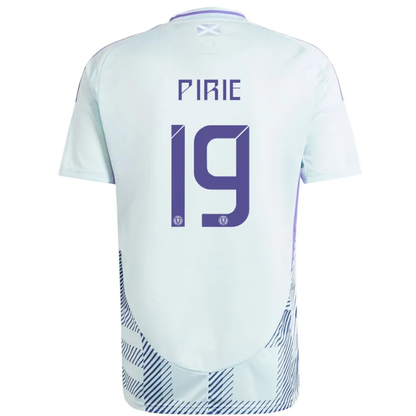 Danxen Kinderen Schotland Lewis Pirie #19 Licht Mintblauw Uitshirt Uittenue 24-26 T-Shirt