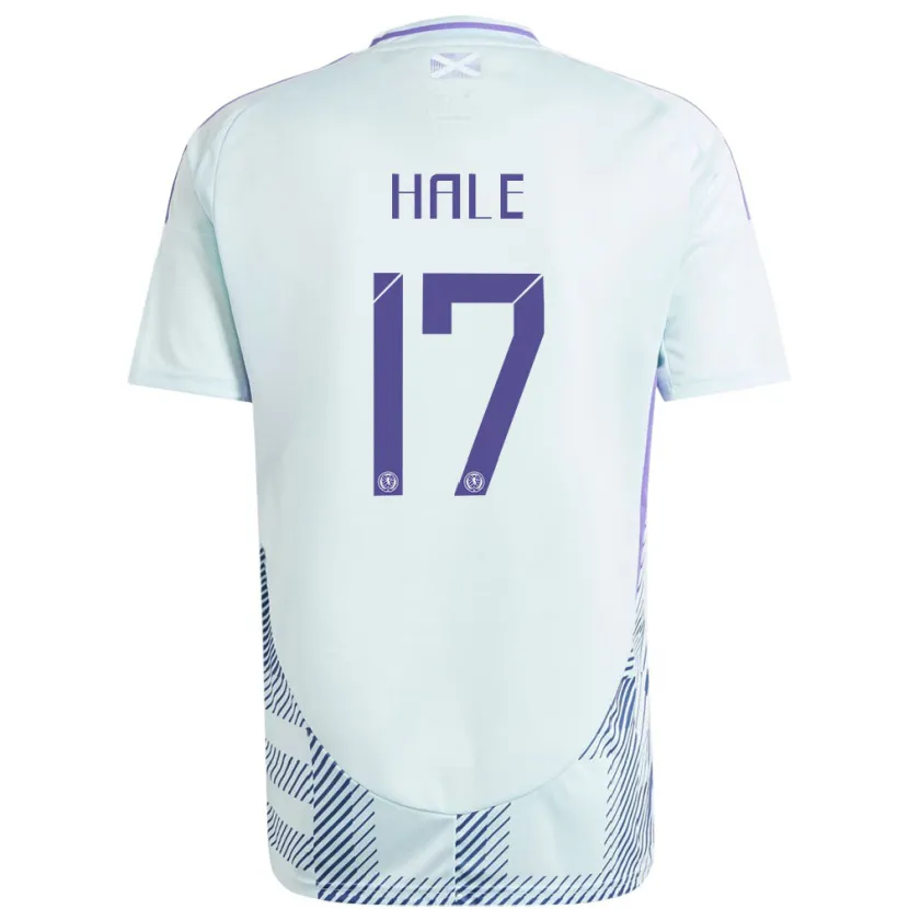 Danxen Kinderen Schotland Finlay Hale #17 Licht Mintblauw Uitshirt Uittenue 24-26 T-Shirt