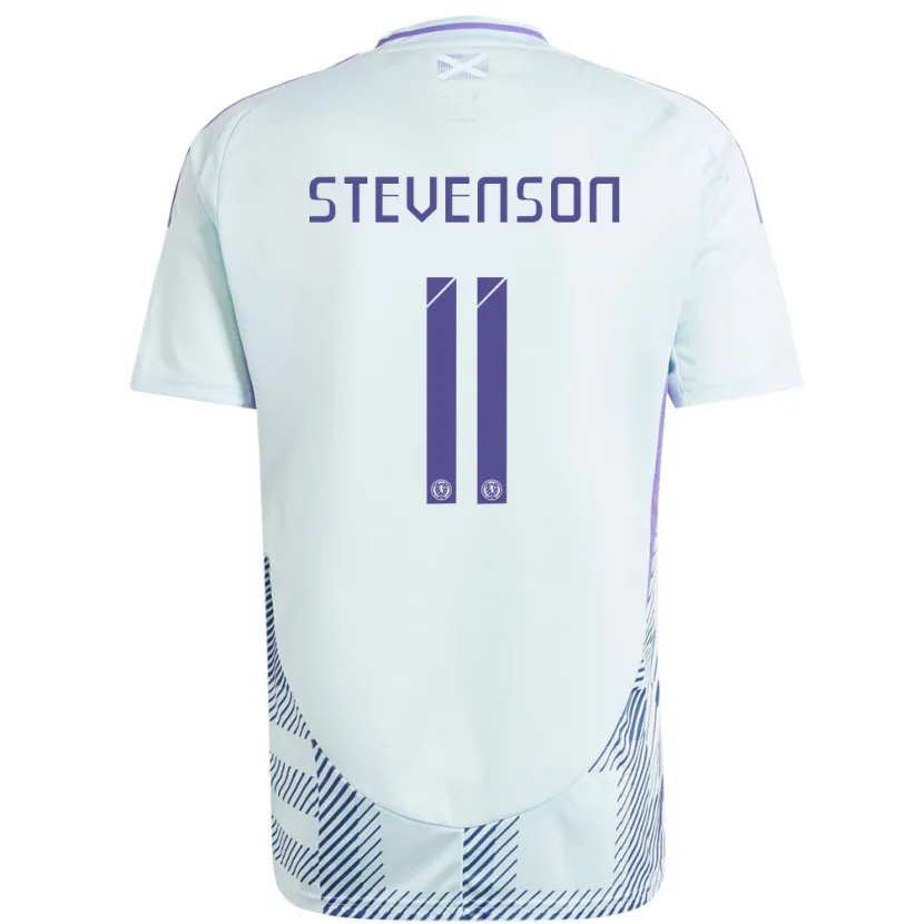 Danxen Kinderen Schotland Gus Stevenson #11 Licht Mintblauw Uitshirt Uittenue 24-26 T-Shirt